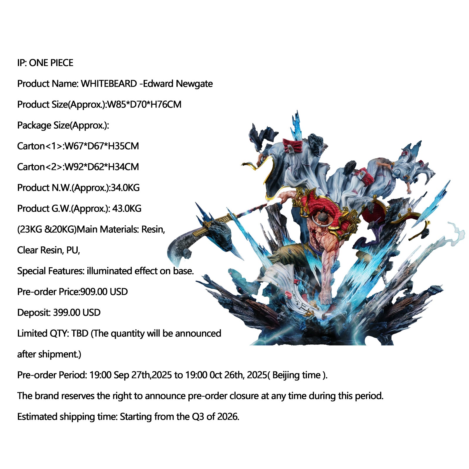 ONE PIECE WHITEBEARD -Edward Newgate