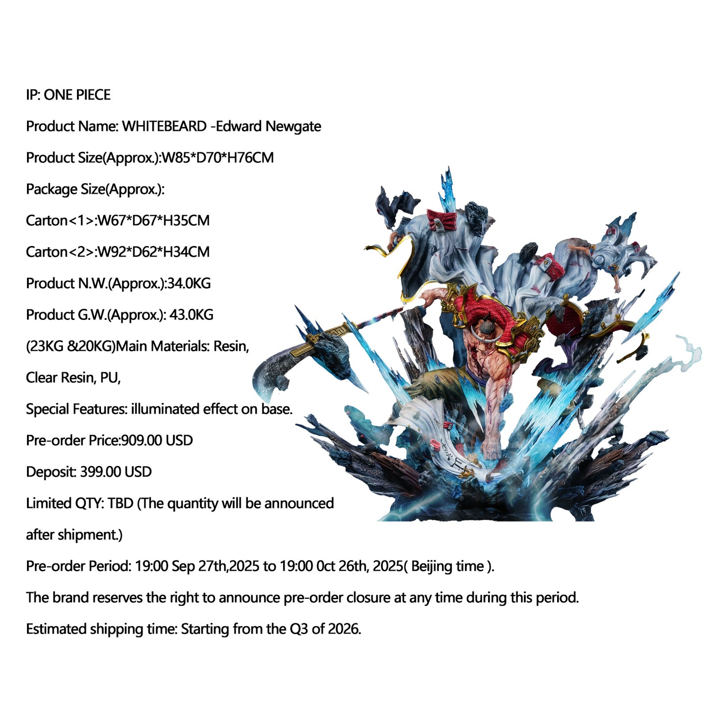 ONE PIECE WHITEBEARD -Edward Newgate