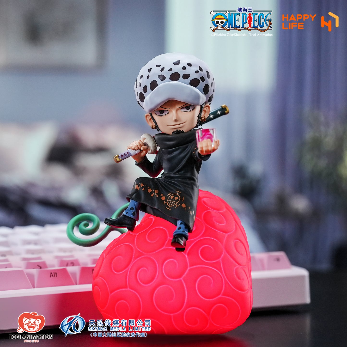 Happy Life One Piece Devil Fruit Night Light with Voice Control Switch, Brightness Adjustment, Limited Edition One Piece Anime Figure | Officially Licensed Genuine Product